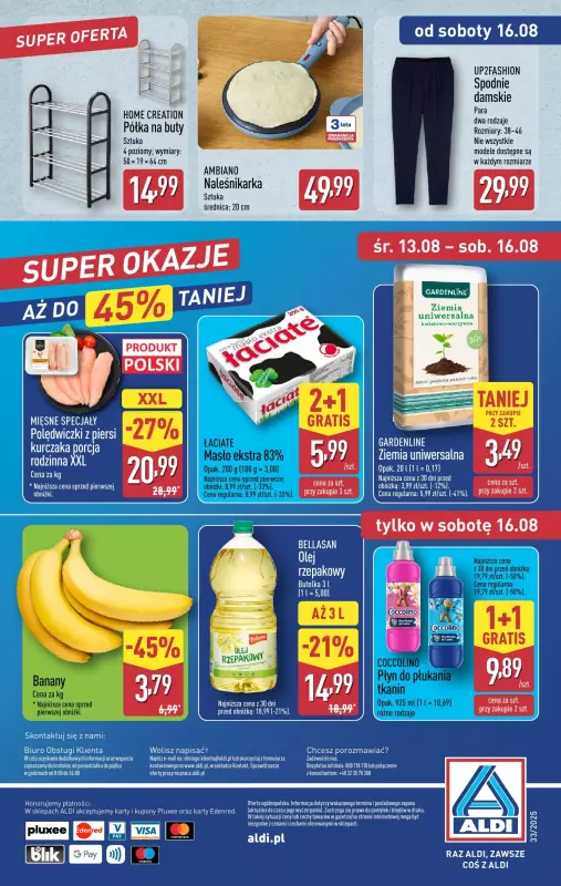 Aldi - gazetka promocyjna Weekend super cen w Aldi! od środy 13.08 do soboty 16.08 - strona 14