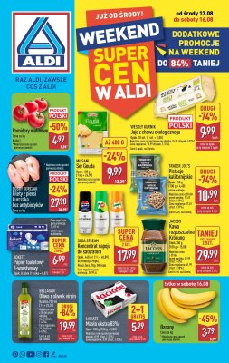 Aldi - gazetka promocyjna Weekend super cen w Aldi! od środy 13.08 do soboty 16.08