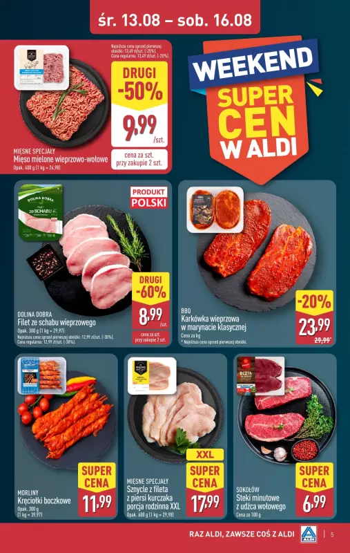 Aldi - gazetka promocyjna Weekend super cen w Aldi! od środy 13.08 do soboty 16.08 - strona 5