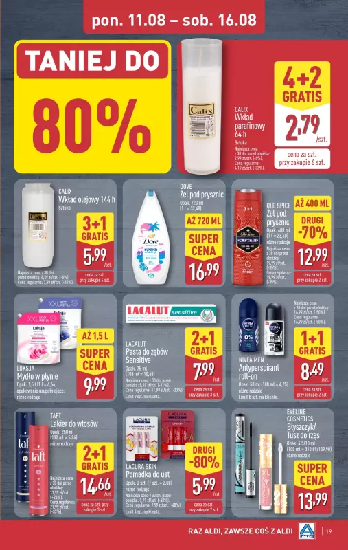 Aldi - gazetka promocyjna Pełny katalog! od poniedziałku 11.08 do soboty 16.08 - strona 19