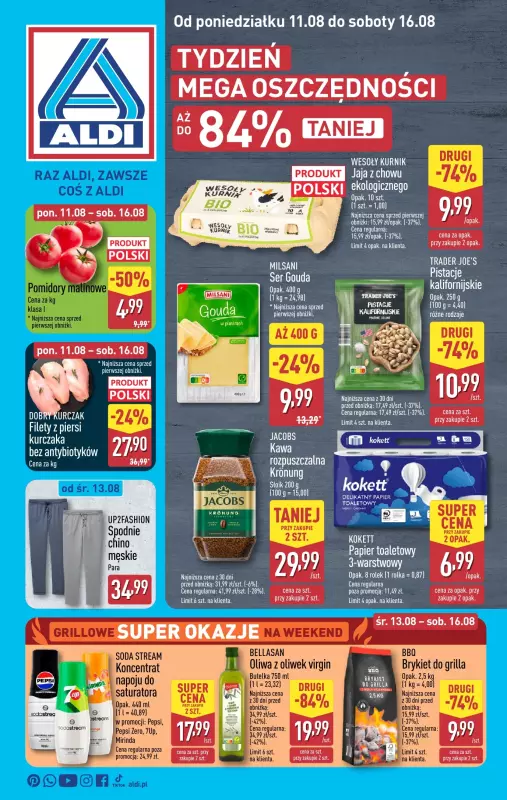 Aldi - gazetka promocyjna Pełny katalog! od poniedziałku 11.08 do soboty 16.08