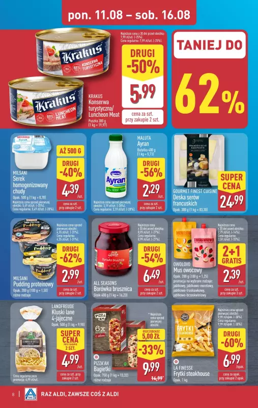 Aldi - gazetka promocyjna Pełny katalog! od poniedziałku 11.08 do soboty 16.08 - strona 8