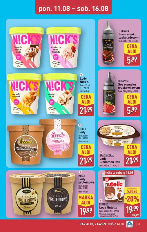 Aldi - gazetka promocyjna Pełny katalog! od poniedziałku 11.08 do soboty 16.08 - strona 11