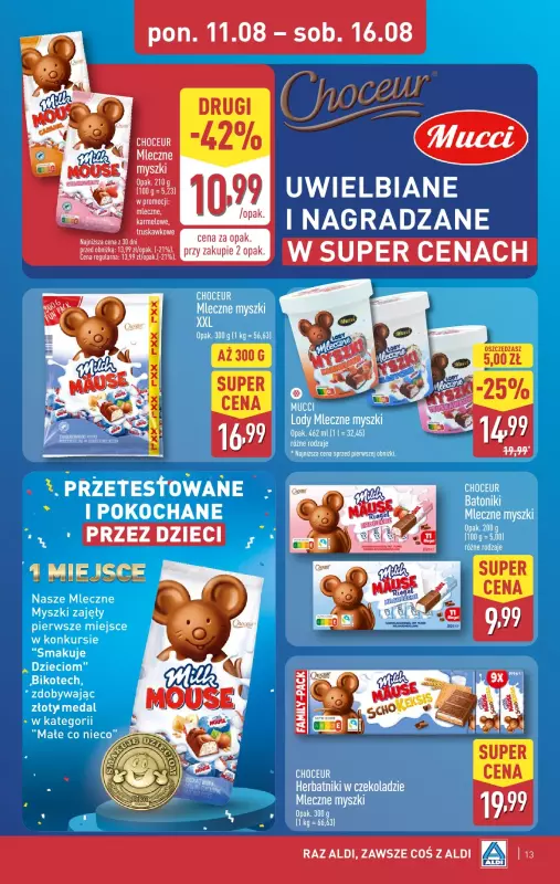Aldi - gazetka promocyjna Pełny katalog! od poniedziałku 11.08 do soboty 16.08 - strona 13