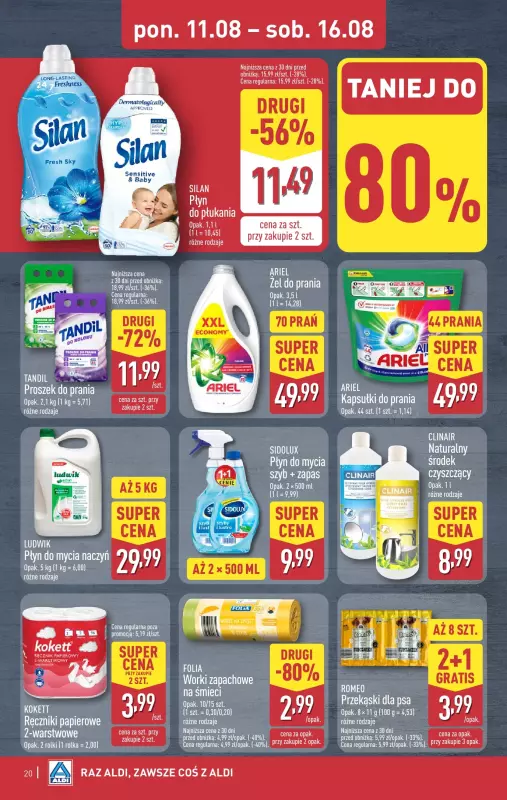 Aldi - gazetka promocyjna Pełny katalog! od poniedziałku 11.08 do soboty 16.08 - strona 20