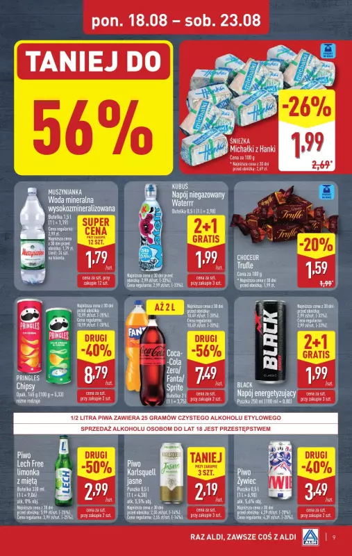 Aldi - gazetka promocyjna Pełny katalog! od poniedziałku 18.08 do soboty 23.08 - strona 9