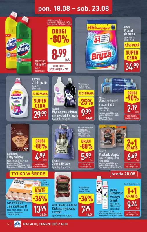 Aldi - gazetka promocyjna Pełny katalog! od poniedziałku 18.08 do soboty 23.08 - strona 14