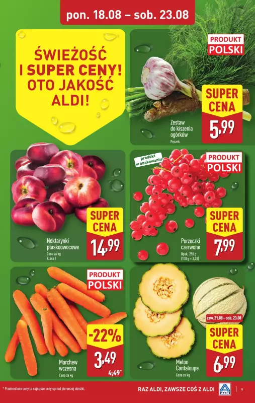 Aldi - gazetka promocyjna Weekend super cen w Aldi! od czwartku 21.08 do soboty 23.08 - strona 9