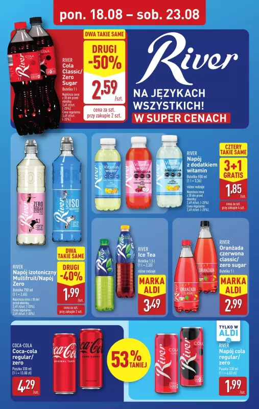 Aldi - gazetka promocyjna Produkty River w Aldi! od poniedziałku 18.08 do soboty 23.08 - strona 2