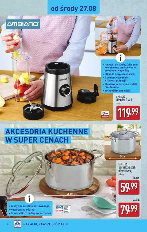 Aldi - gazetka promocyjna Aldi ma to coś! od środy 27.08 do soboty 30.08 - strona 2