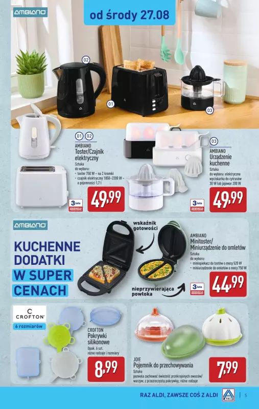 Aldi - gazetka promocyjna Aldi ma to coś! od środy 27.08 do soboty 30.08 - strona 5