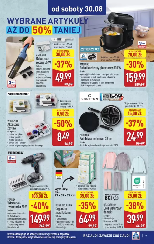 Aldi - gazetka promocyjna Aldi ma to coś! od środy 27.08 do soboty 30.08 - strona 9