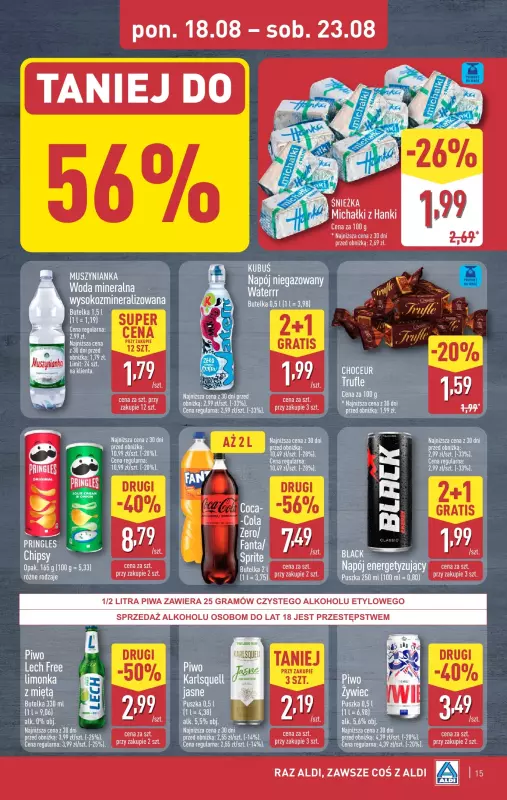 Aldi - gazetka promocyjna Pełny katalog! od poniedziałku 18.08 do soboty 23.08 - strona 15