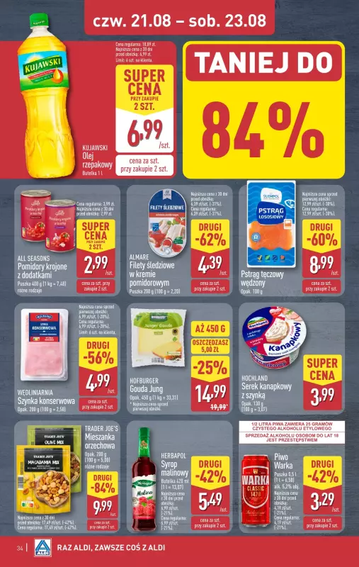 Aldi - gazetka promocyjna Pełny katalog! od poniedziałku 18.08 do soboty 23.08 - strona 34