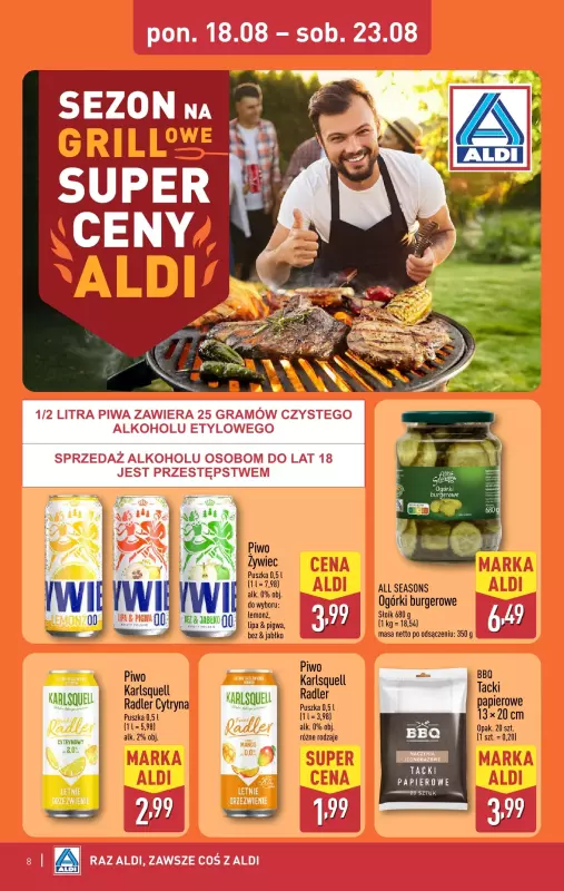 Aldi - gazetka promocyjna Pełny katalog! od poniedziałku 18.08 do soboty 23.08 - strona 8
