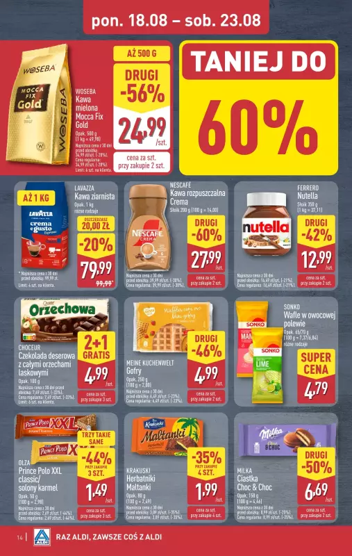 Aldi - gazetka promocyjna Pełny katalog! od poniedziałku 18.08 do soboty 23.08 - strona 14