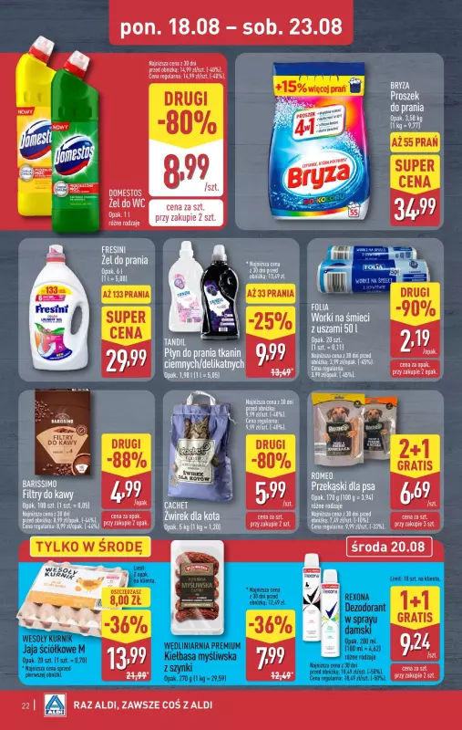 Aldi - gazetka promocyjna Pełny katalog! od poniedziałku 18.08 do soboty 23.08 - strona 22