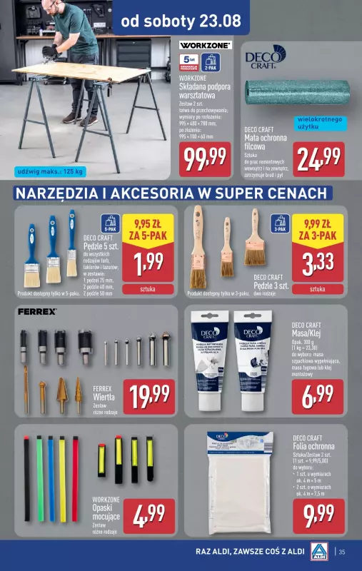 Aldi - gazetka promocyjna Pełny katalog! od poniedziałku 18.08 do soboty 23.08 - strona 35