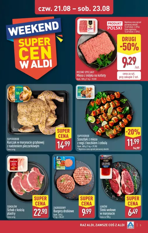 Aldi - gazetka promocyjna Weekend super cen w Aldi! od czwartku 21.08 do soboty 23.08 - strona 5