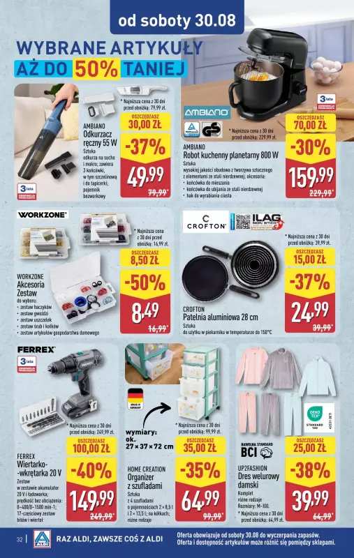 Aldi - gazetka promocyjna Pełny katalog! od poniedziałku 25.08 do niedzieli 31.08 - strona 32