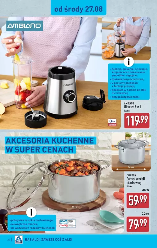 Aldi - gazetka promocyjna Pełny katalog! od poniedziałku 25.08 do niedzieli 31.08 - strona 26