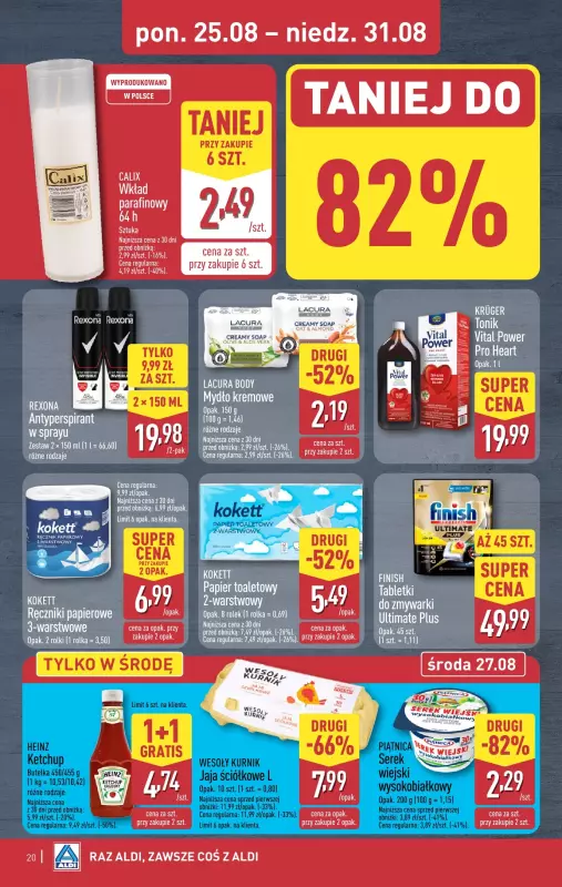 Aldi - gazetka promocyjna Pełny katalog! od poniedziałku 25.08 do niedzieli 31.08 - strona 20