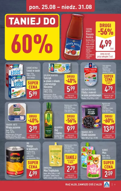 Aldi - gazetka promocyjna Pełny katalog! od poniedziałku 25.08 do niedzieli 31.08 - strona 9