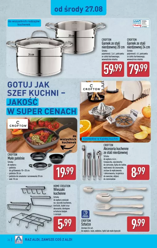 Aldi - gazetka promocyjna Pełny katalog! od poniedziałku 25.08 do niedzieli 31.08 - strona 24