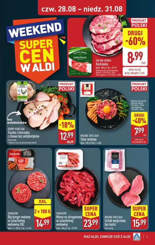 Aldi - gazetka promocyjna Weekend super cen w Aldi! od czwartku 28.08 do niedzieli 31.08 - strona 5