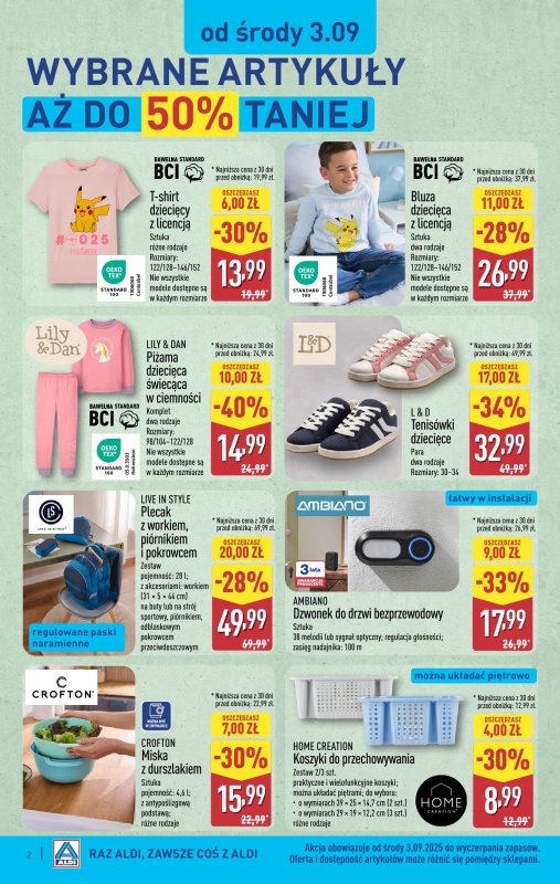 Aldi - gazetka promocyjna Aldi ma to coś! od środy 03.09 do soboty 06.09 - strona 2