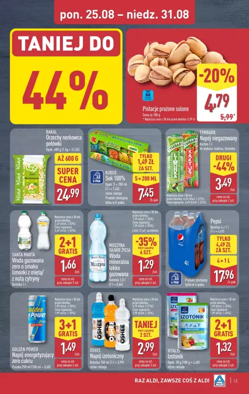 Aldi - gazetka promocyjna Pełny katalog! od poniedziałku 25.08 do niedzieli 31.08 - strona 13