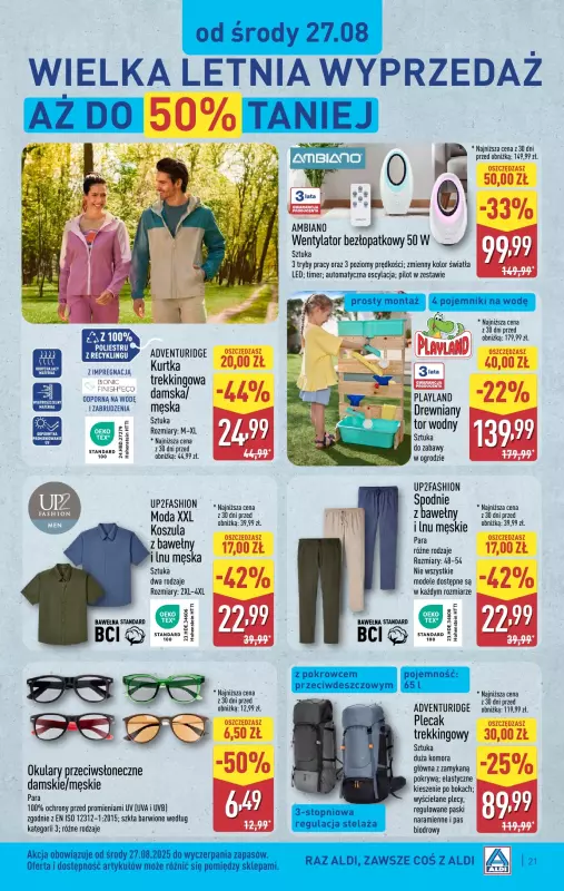 Aldi - gazetka promocyjna Pełny katalog! od poniedziałku 25.08 do niedzieli 31.08 - strona 21