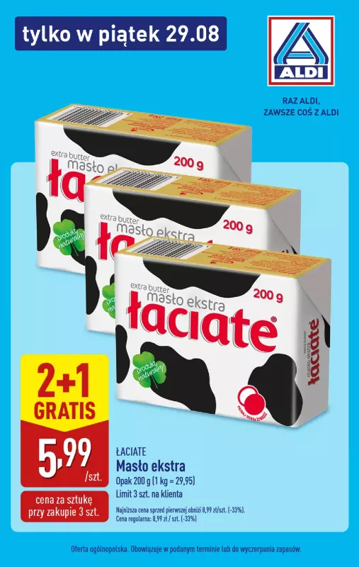 Aldi - gazetka promocyjna Tylko w piątek! od piątku 29.08 do piątku 29.08
