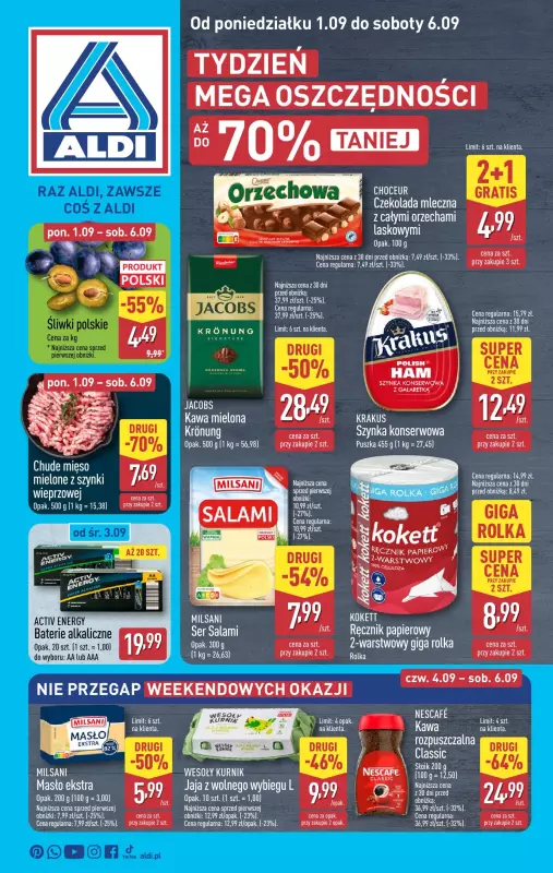 Aldi - gazetka promocyjna Pełny katalog! od poniedziałku 01.09 do soboty 06.09
