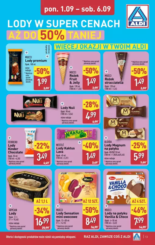Aldi - gazetka promocyjna Pełny katalog! od poniedziałku 01.09 do soboty 06.09 - strona 13