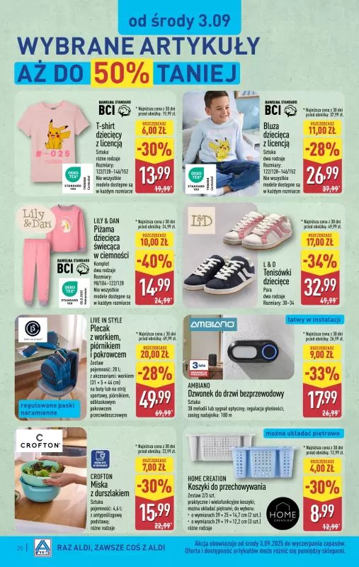 Aldi - gazetka promocyjna Pełny katalog! od poniedziałku 01.09 do soboty 06.09 - strona 20