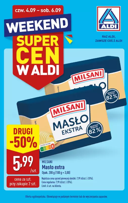 Aldi - gazetka promocyjna Weekend super cen w Aldi! od czwartku 04.09 do soboty 06.09