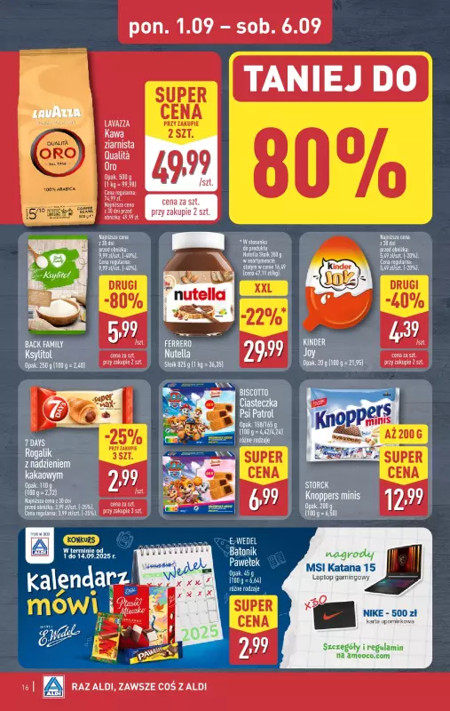 Aldi - gazetka promocyjna Pełny katalog! od poniedziałku 01.09 do soboty 06.09 - strona 16
