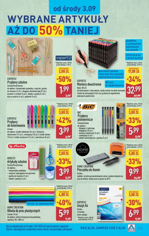 Aldi - gazetka promocyjna Pełny katalog! od poniedziałku 01.09 do soboty 06.09 - strona 23