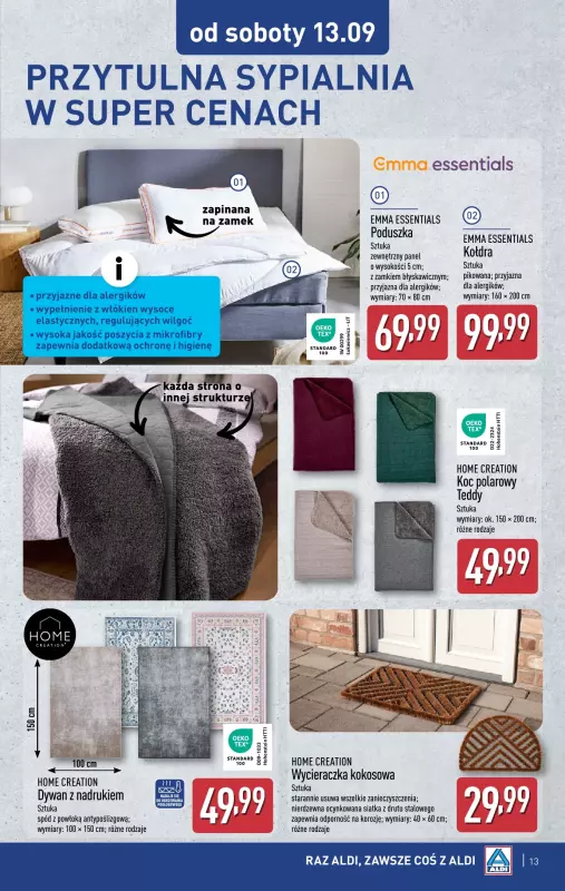Aldi - gazetka promocyjna Aldi ma to coś! od środy 10.09 do soboty 13.09 - strona 13