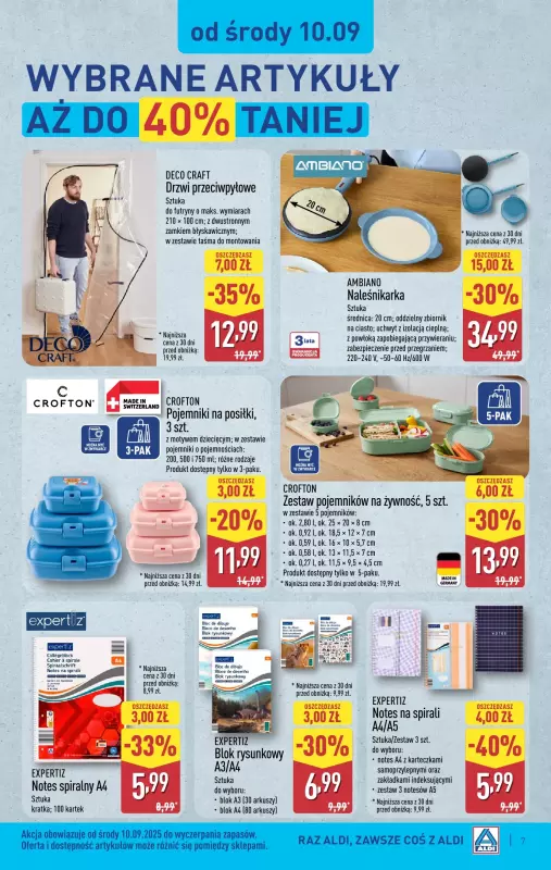 Aldi - gazetka promocyjna Aldi ma to coś! od środy 10.09 do soboty 13.09 - strona 7