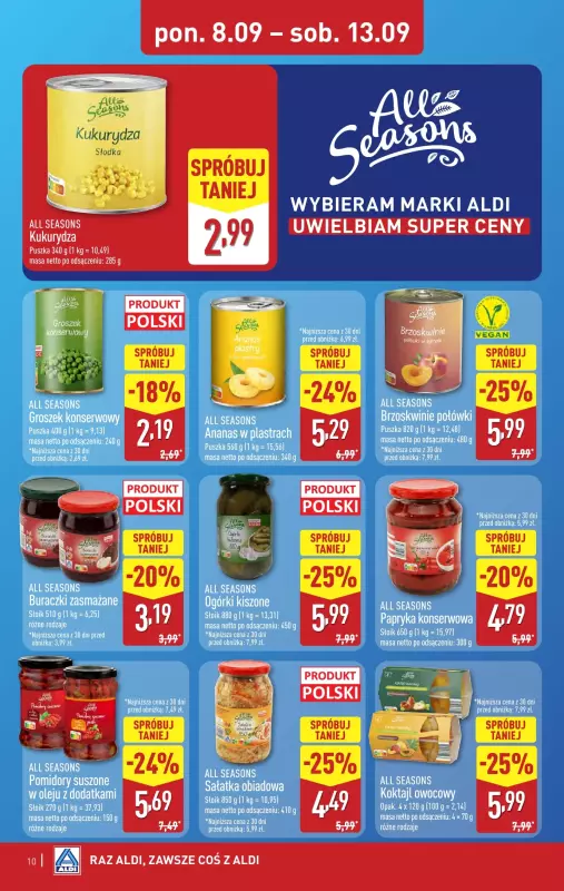 Aldi - gazetka promocyjna Pełny katalog! od poniedziałku 08.09 do soboty 13.09 - strona 10