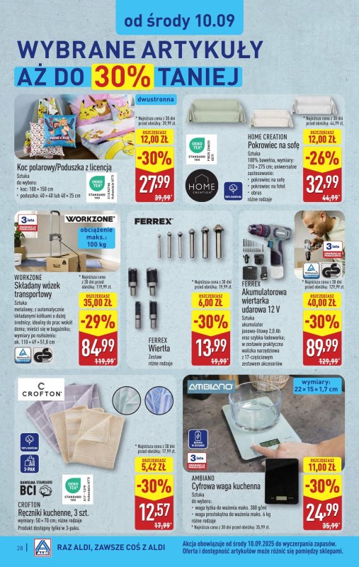 Aldi - gazetka promocyjna Pełny katalog! od poniedziałku 08.09 do soboty 13.09 - strona 28
