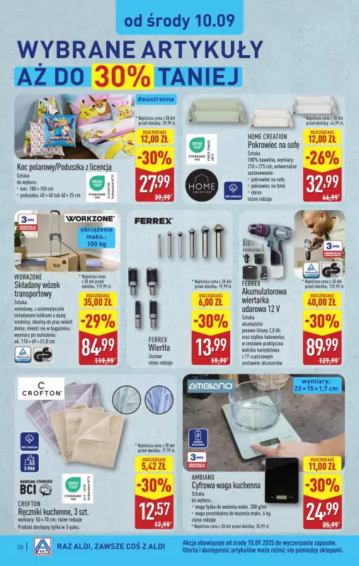 Aldi - gazetka promocyjna Pełny katalog! od poniedziałku 08.09 do soboty 13.09 - strona 28