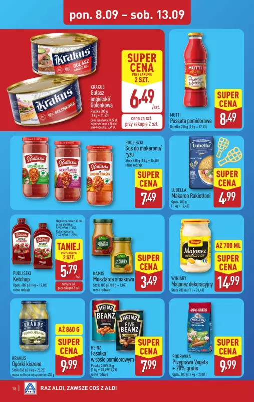 Aldi - gazetka promocyjna Pełny katalog! od poniedziałku 08.09 do soboty 13.09 - strona 18