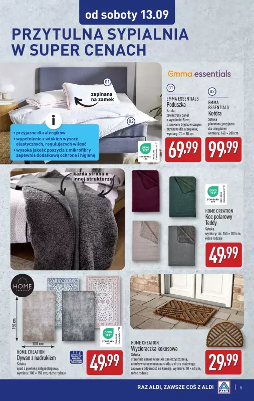 Aldi - gazetka promocyjna Sobota pełna nowości w super cenach! od soboty 13.09 do piątku 19.09 - strona 5