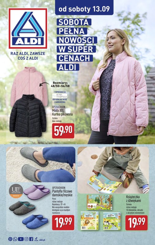 Aldi - gazetka promocyjna Sobota pełna nowości w super cenach! od soboty 13.09 do piątku 19.09