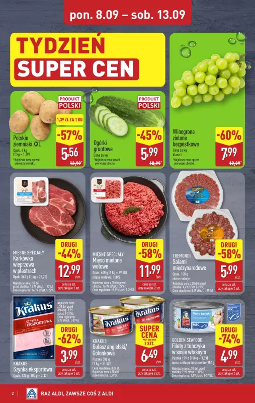 Aldi - gazetka promocyjna Weekend super cen w Aldi! od czwartku 11.09 do soboty 13.09 - strona 2