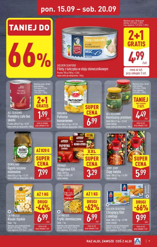 Aldi - gazetka promocyjna Pełny katalog! od poniedziałku 15.09 do soboty 20.09 - strona 9