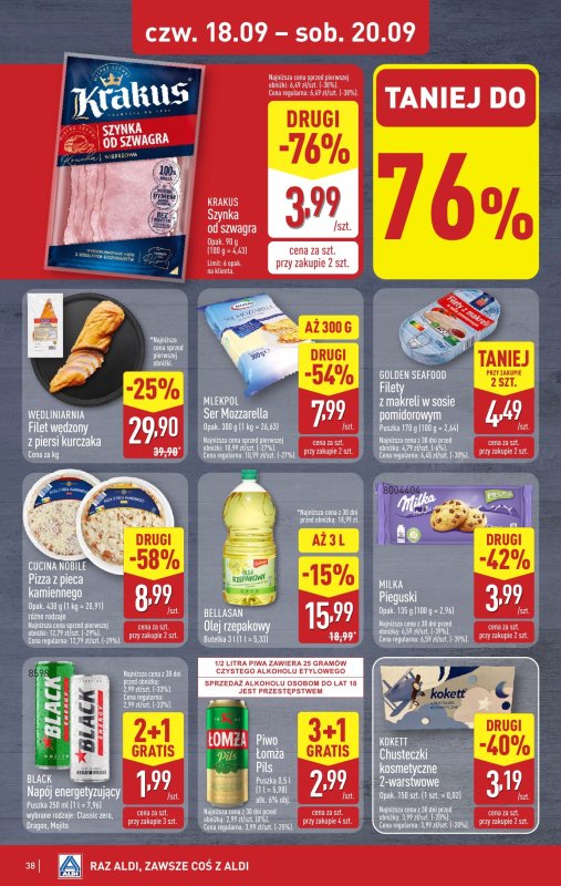 Aldi - gazetka promocyjna Pełny katalog! od poniedziałku 15.09 do soboty 20.09 - strona 38